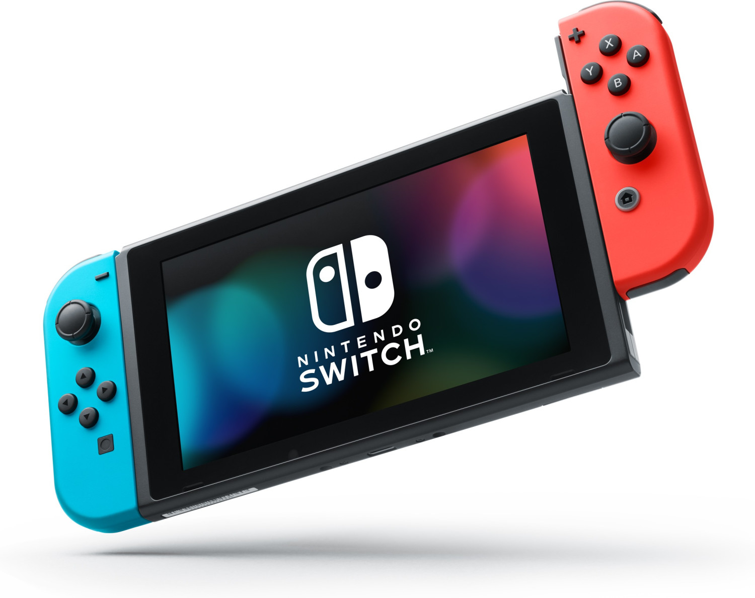 Nintendo Switch negro + Joy-Con neón rojo/neón azul