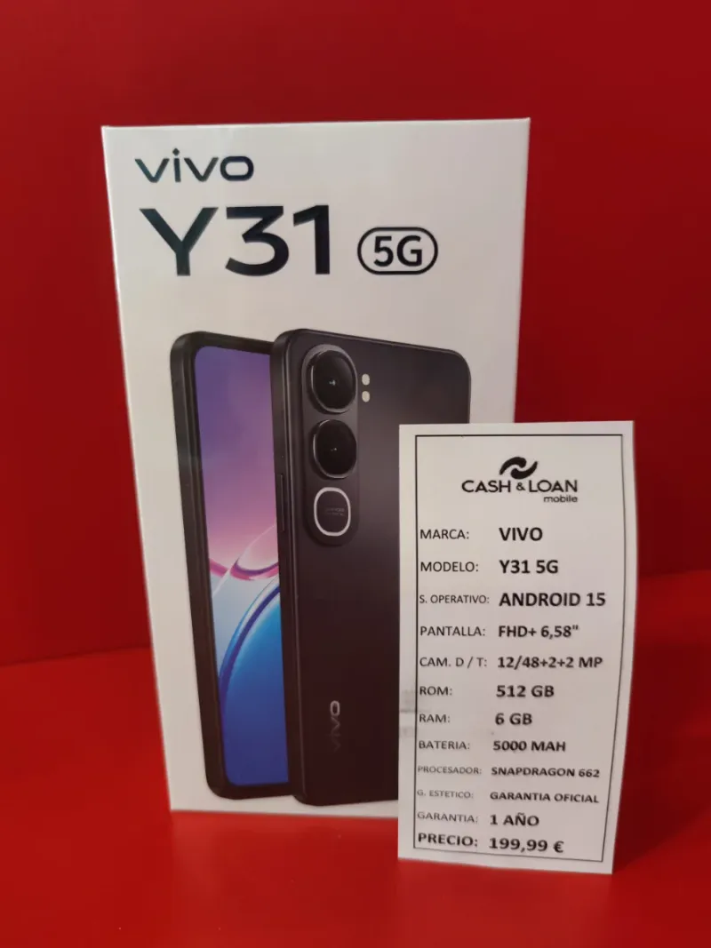 Vivo Y31 5G 512GB Negro nuevo