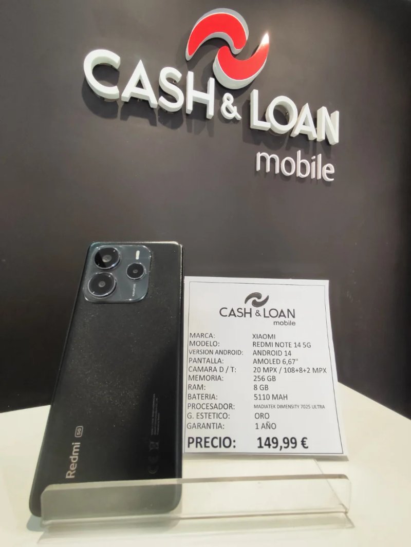 Xiaomi Redmi Note 14 5G 256GB Negro