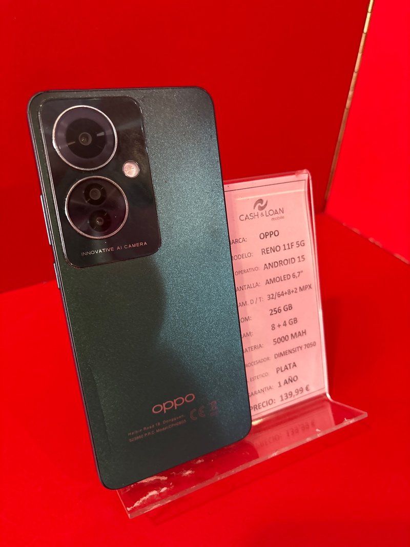 Oppo Reno 11F 5G 256GB Verde/Plata