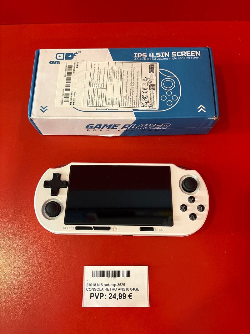 Consola Retro Ans16 + Tarjeta 64GB