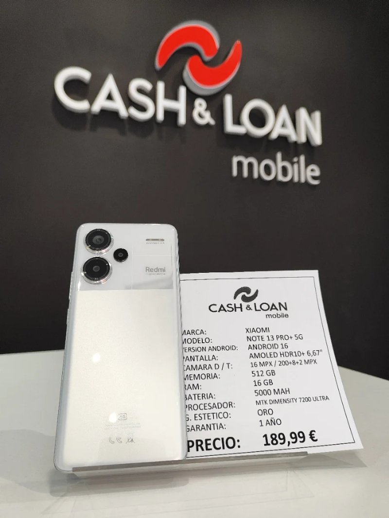 Xiaomi Redmi Note 13 Pro+ 5G 512GB Blanco