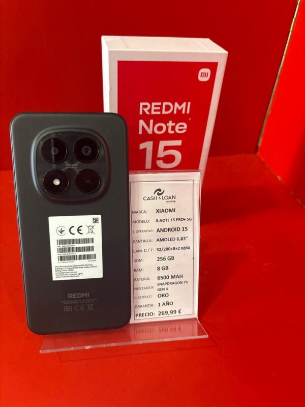 Xiaomi Redmi Note 15 Pro+ 5G 256GB Oro